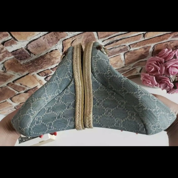 Gucci Monogram Wedge Denim - Picture 7 of 8